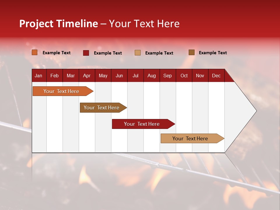 Flame Red Summer PowerPoint Template