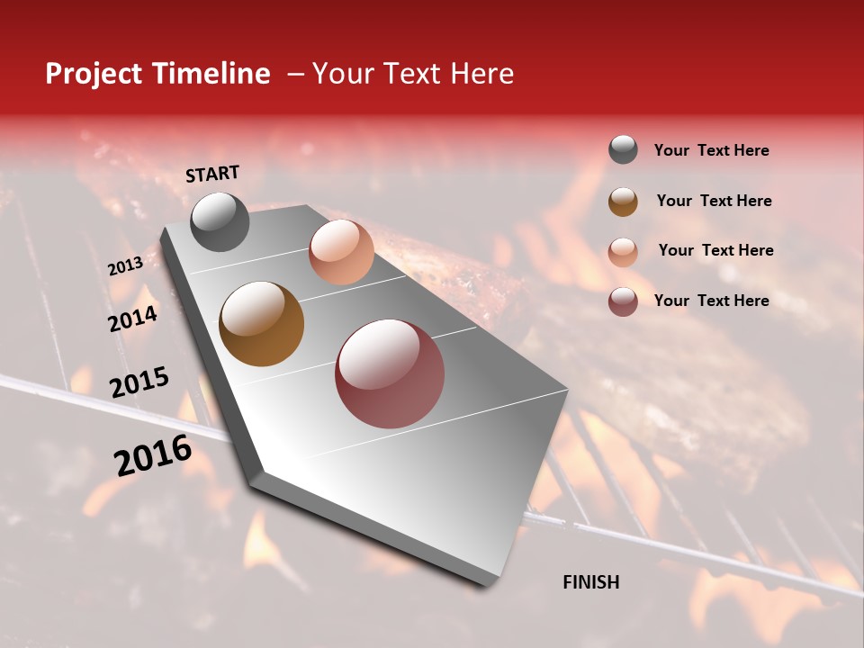Flame Red Summer PowerPoint Template