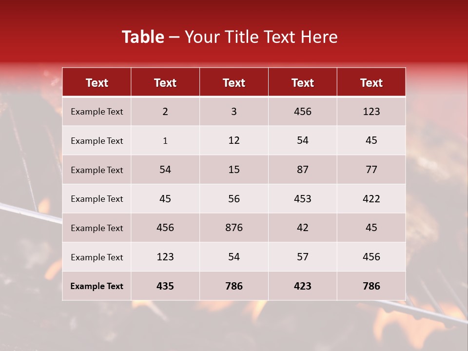 Flame Red Summer PowerPoint Template