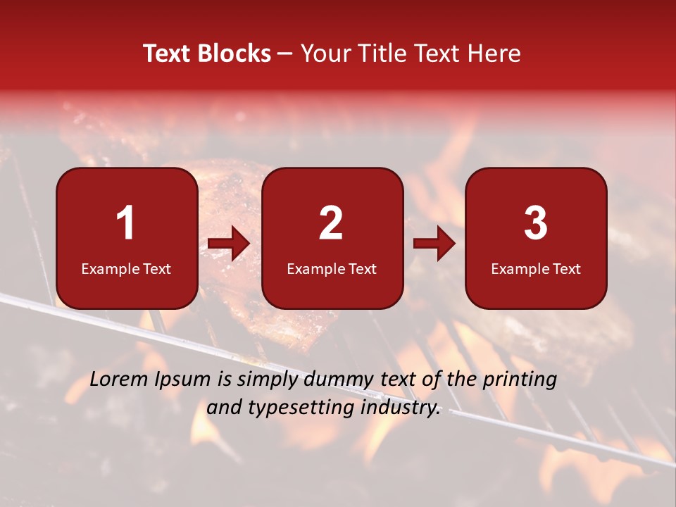 Flame Red Summer PowerPoint Template