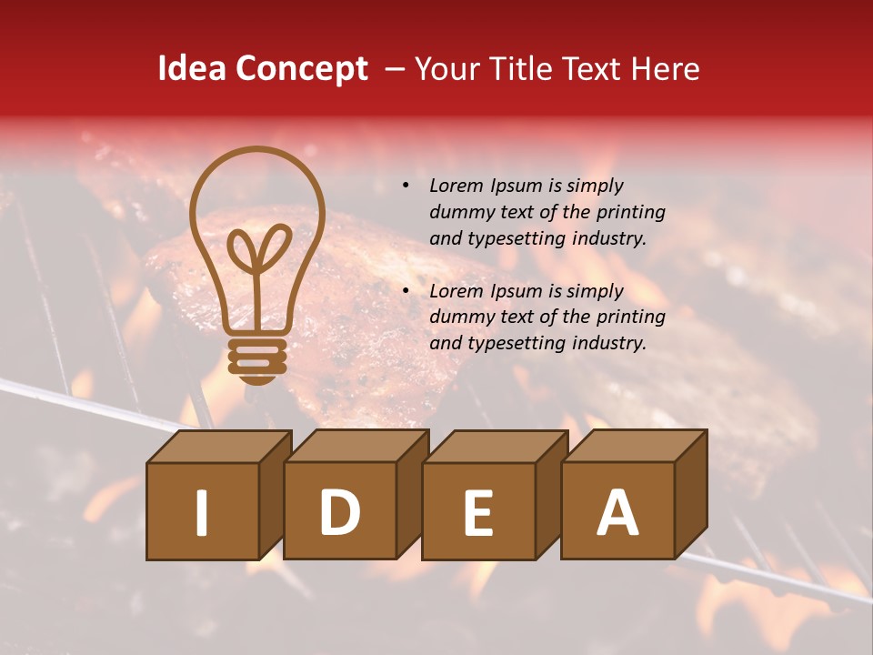 Flame Red Summer PowerPoint Template