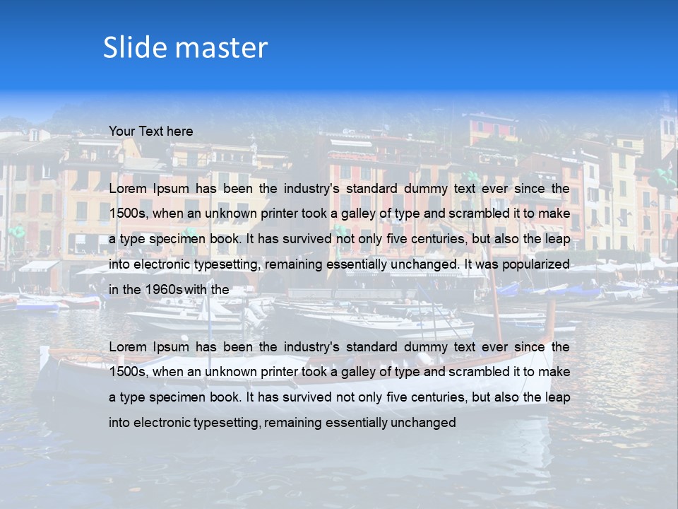 Boat Luxury Landscape PowerPoint Template