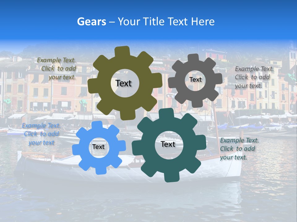 Boat Luxury Landscape PowerPoint Template