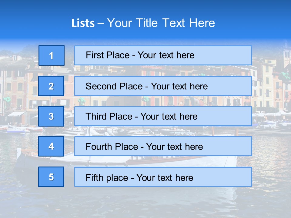 Boat Luxury Landscape PowerPoint Template