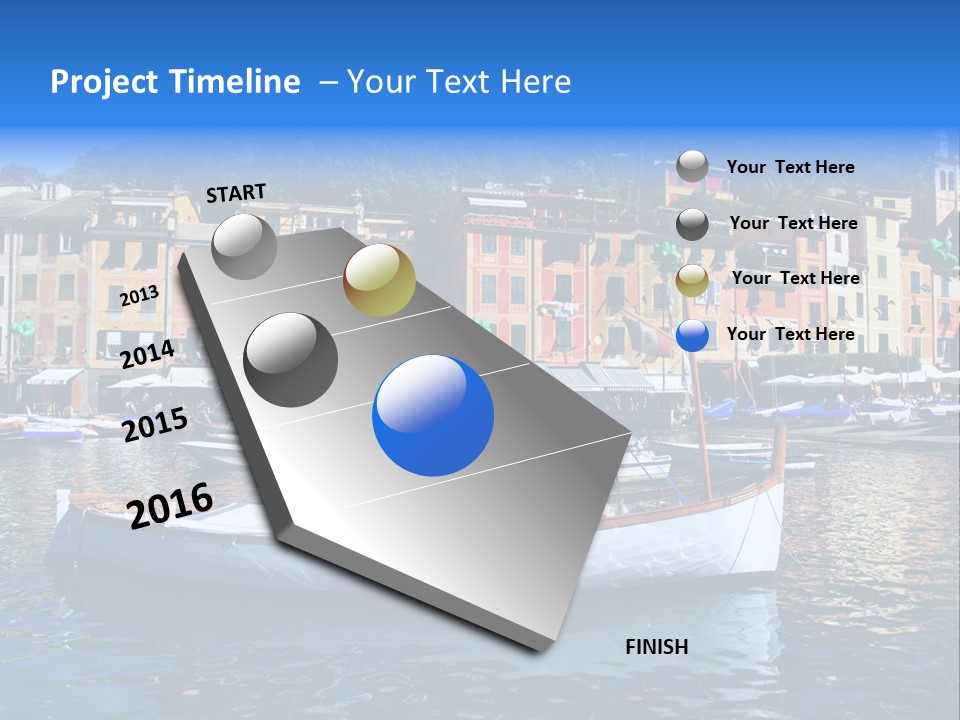 Boat Luxury Landscape PowerPoint Template