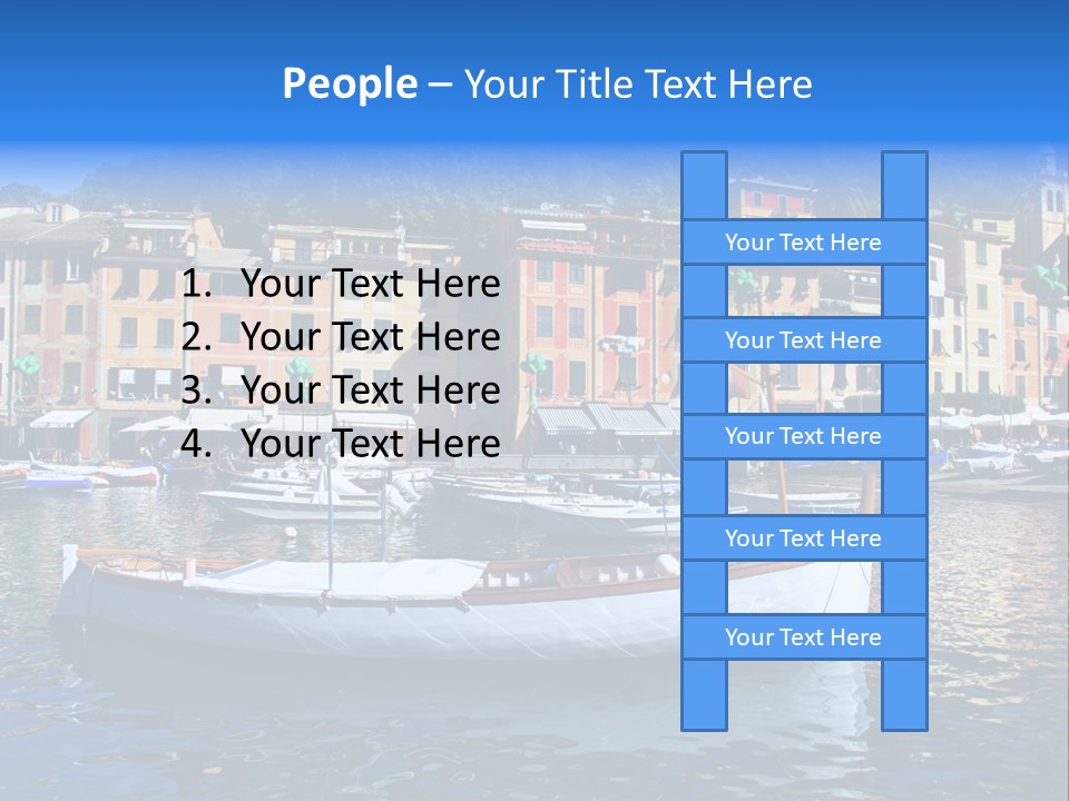 Boat Luxury Landscape PowerPoint Template