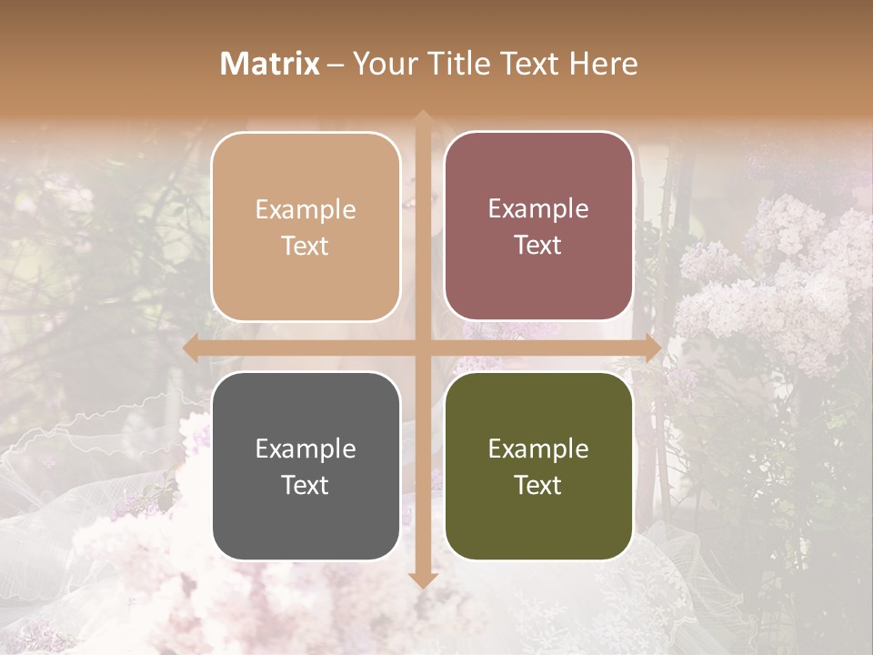 Marriage Bouquet Celebrating PowerPoint Template