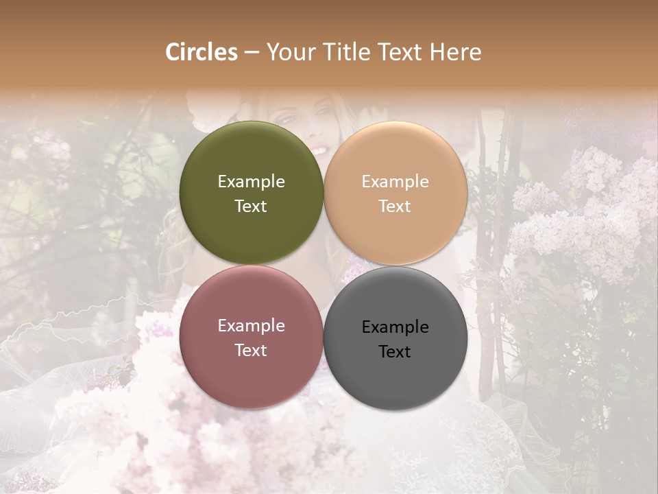 Marriage Bouquet Celebrating PowerPoint Template