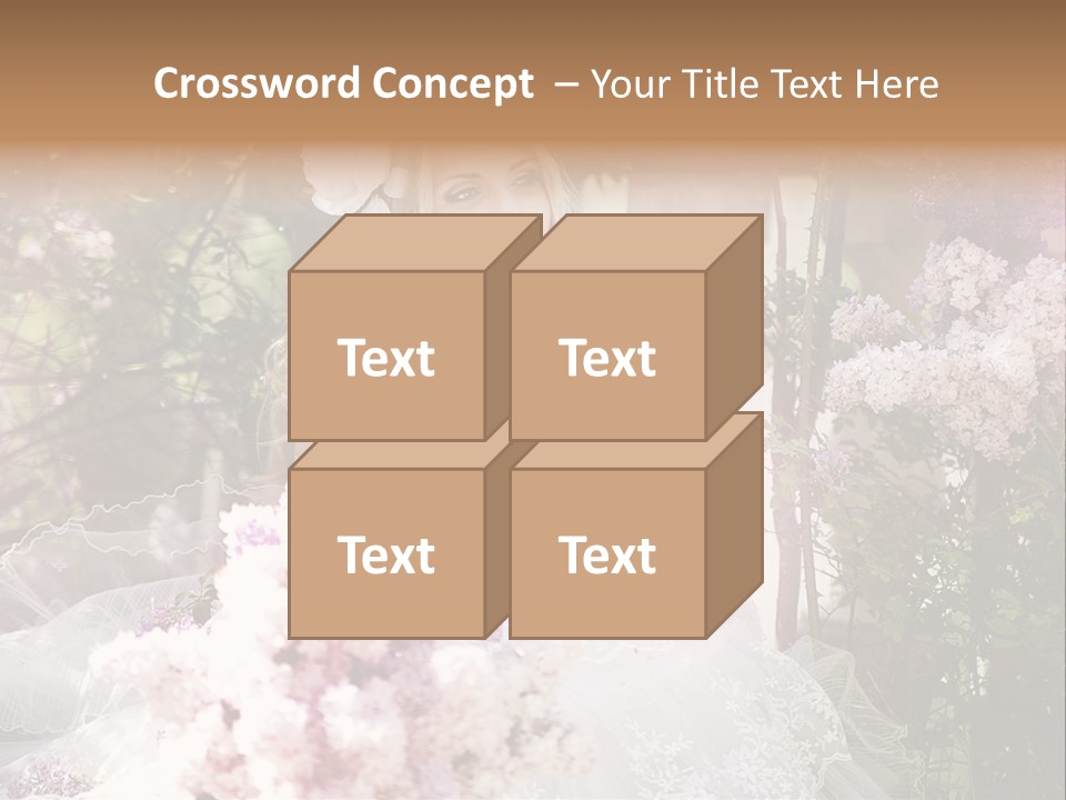 Marriage Bouquet Celebrating PowerPoint Template