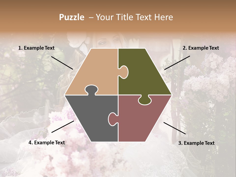 Marriage Bouquet Celebrating PowerPoint Template