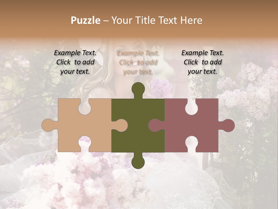 Marriage Bouquet Celebrating PowerPoint Template