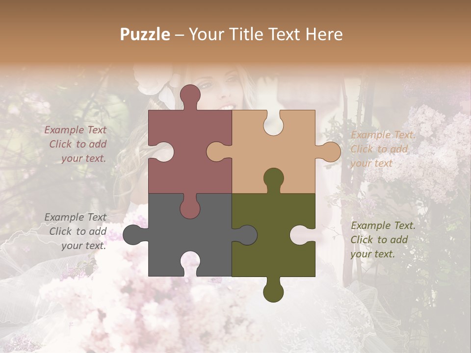 Marriage Bouquet Celebrating PowerPoint Template