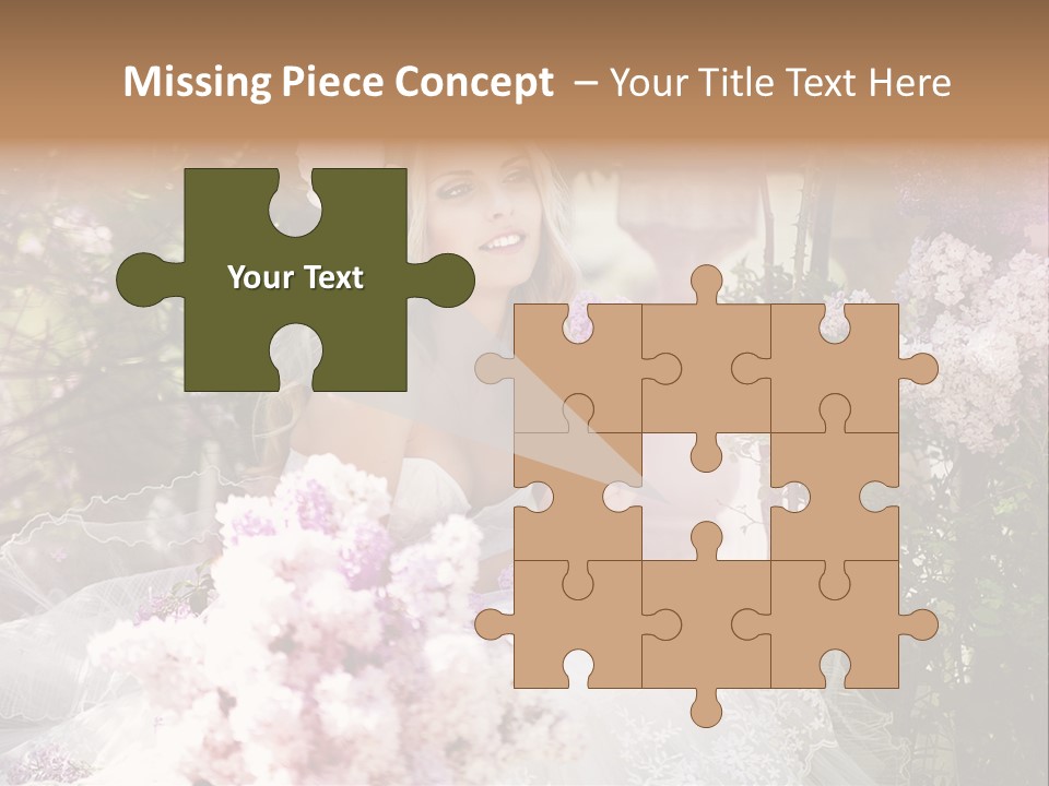 Marriage Bouquet Celebrating PowerPoint Template