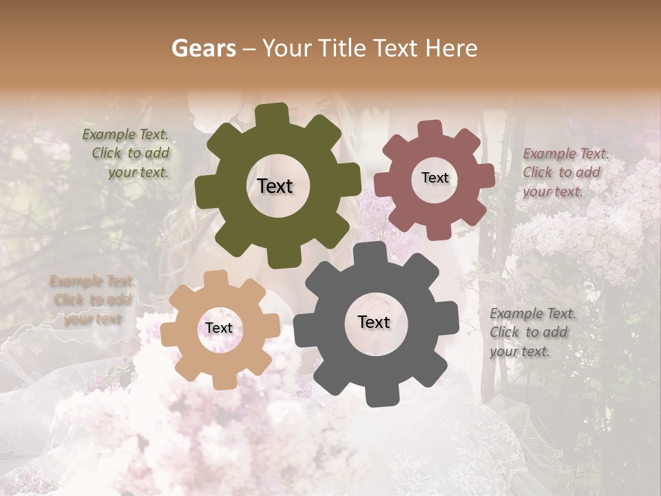 Marriage Bouquet Celebrating PowerPoint Template