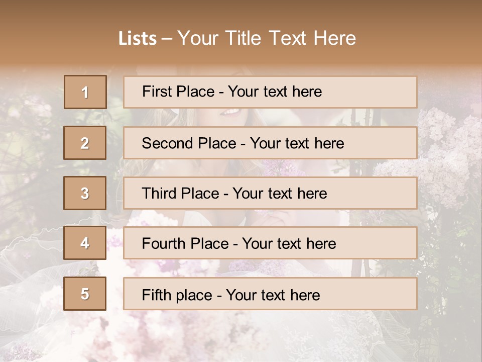Marriage Bouquet Celebrating PowerPoint Template