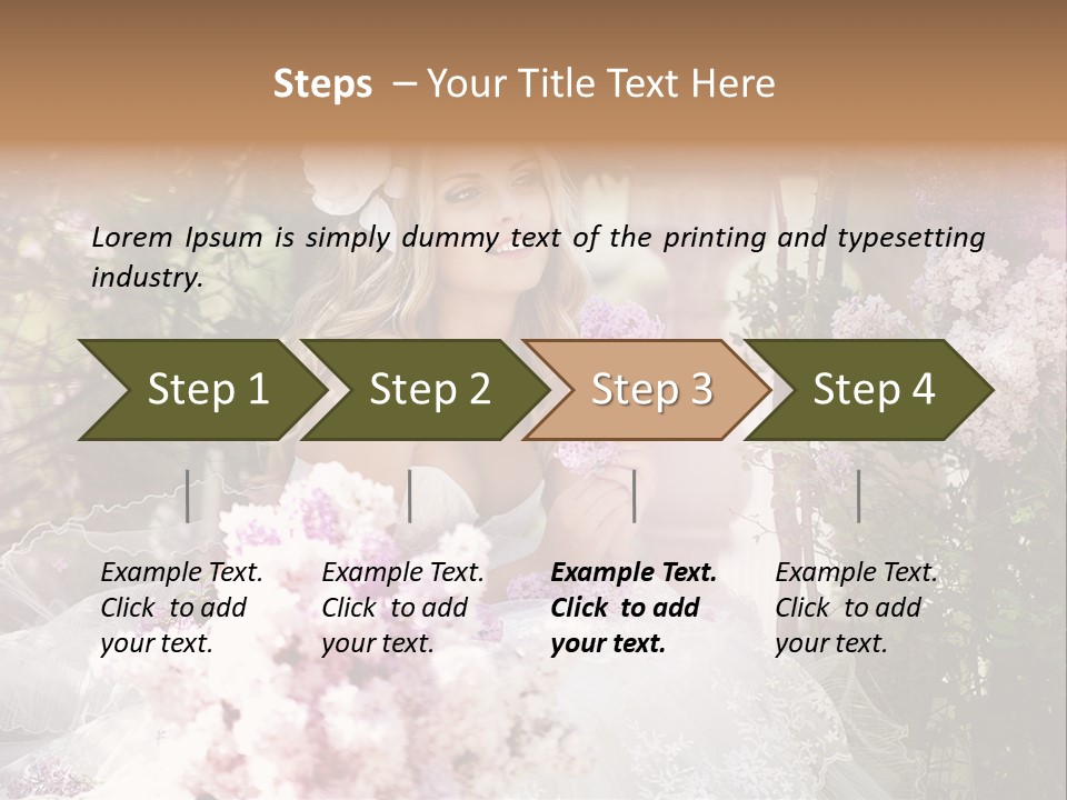 Marriage Bouquet Celebrating PowerPoint Template