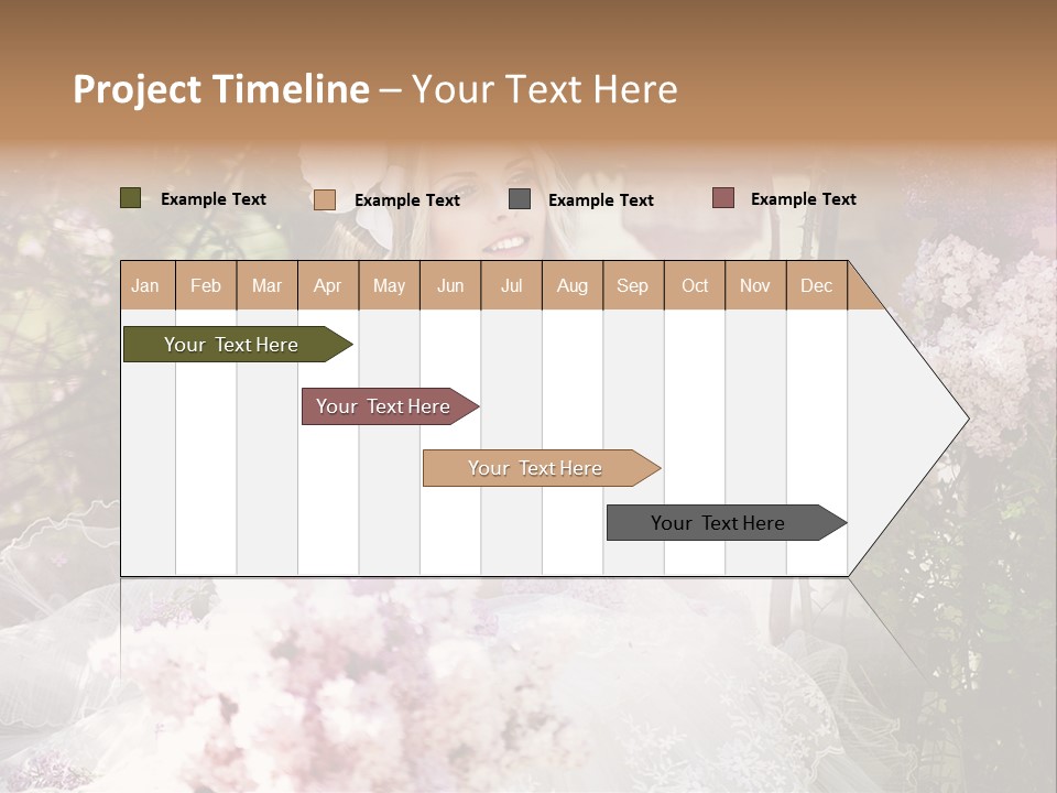 Marriage Bouquet Celebrating PowerPoint Template