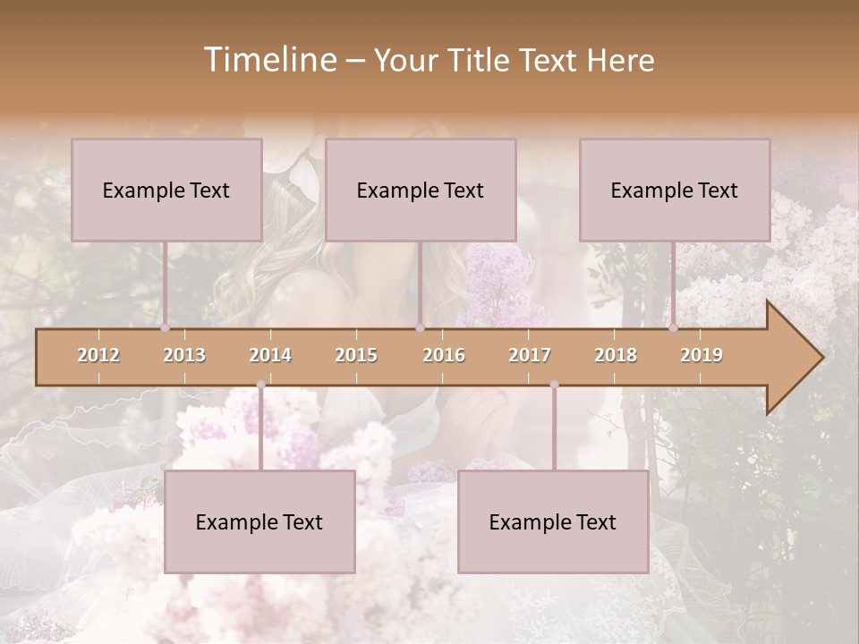 Marriage Bouquet Celebrating PowerPoint Template