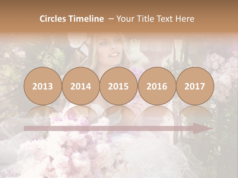 Marriage Bouquet Celebrating PowerPoint Template