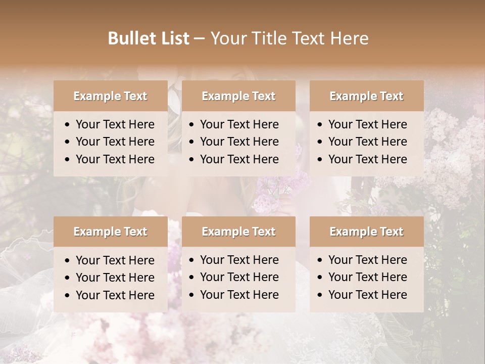 Marriage Bouquet Celebrating PowerPoint Template