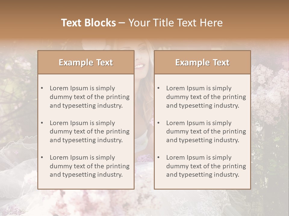 Marriage Bouquet Celebrating PowerPoint Template