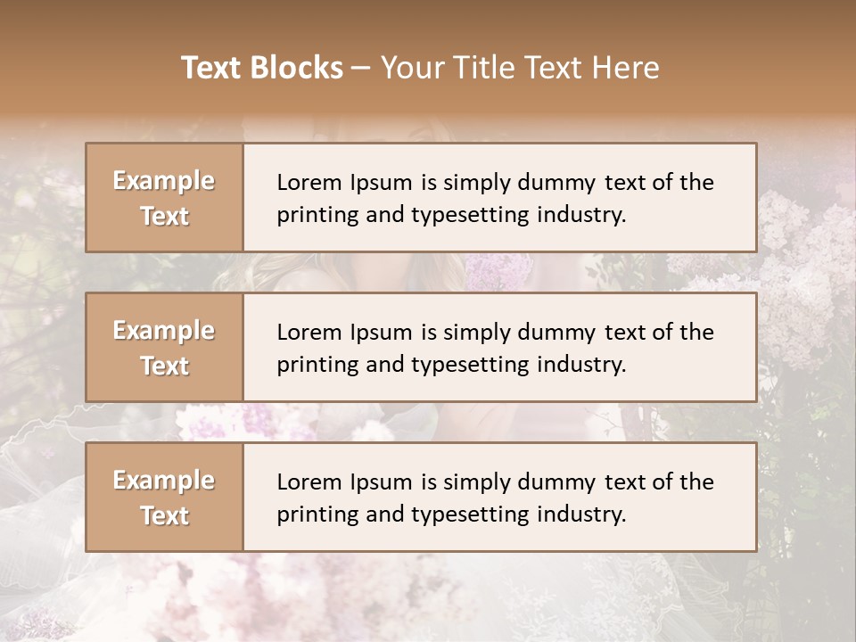 Marriage Bouquet Celebrating PowerPoint Template