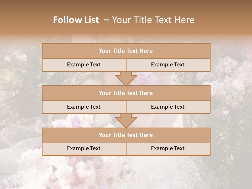 Marriage Bouquet Celebrating PowerPoint Template