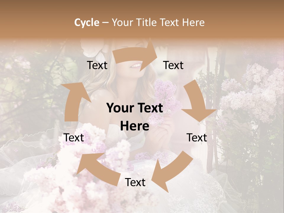 Marriage Bouquet Celebrating PowerPoint Template