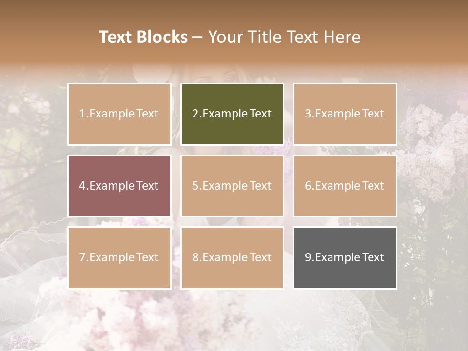 Marriage Bouquet Celebrating PowerPoint Template