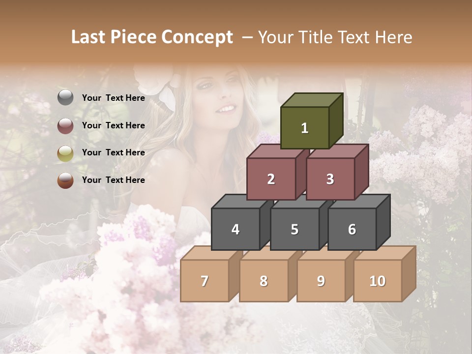 Marriage Bouquet Celebrating PowerPoint Template