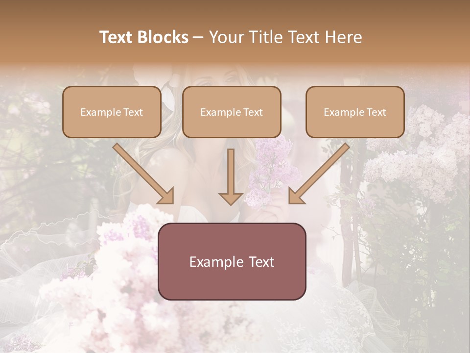 Marriage Bouquet Celebrating PowerPoint Template