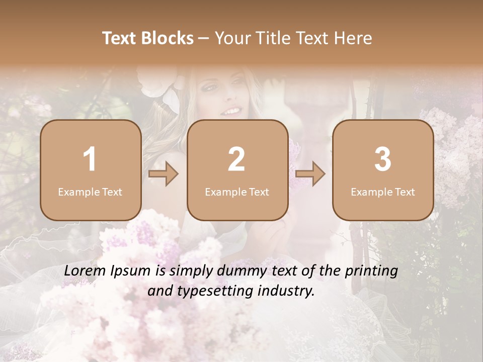 Marriage Bouquet Celebrating PowerPoint Template