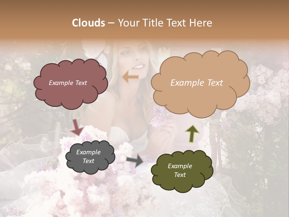 Marriage Bouquet Celebrating PowerPoint Template