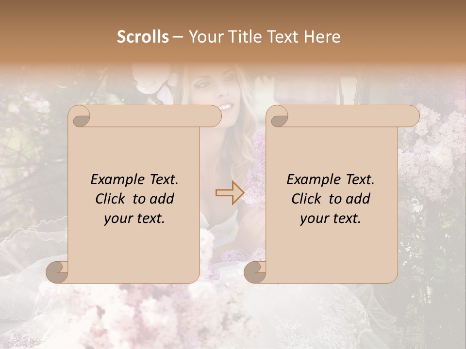 Marriage Bouquet Celebrating PowerPoint Template