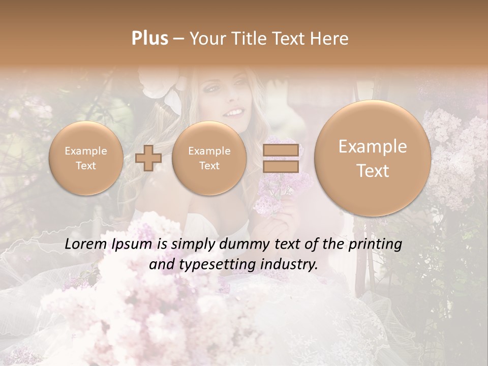 Marriage Bouquet Celebrating PowerPoint Template