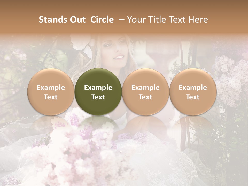 Marriage Bouquet Celebrating PowerPoint Template