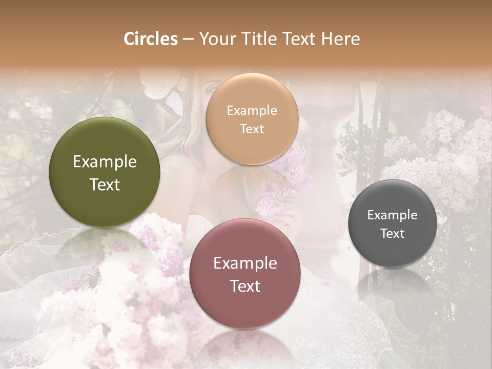 Marriage Bouquet Celebrating PowerPoint Template