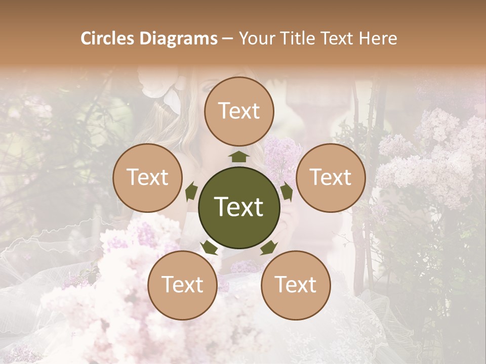 Marriage Bouquet Celebrating PowerPoint Template