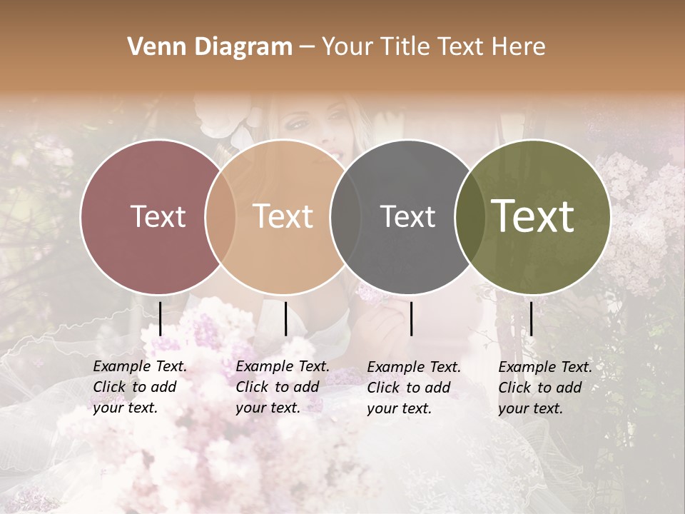 Marriage Bouquet Celebrating PowerPoint Template
