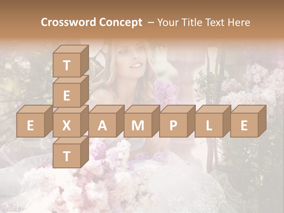 Marriage Bouquet Celebrating PowerPoint Template