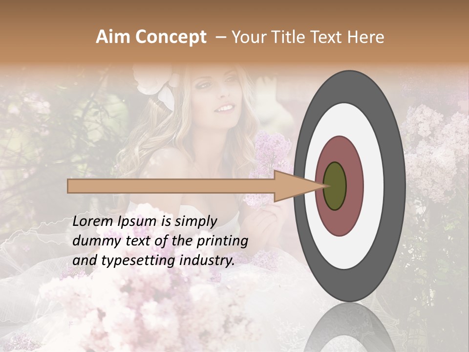 Marriage Bouquet Celebrating PowerPoint Template