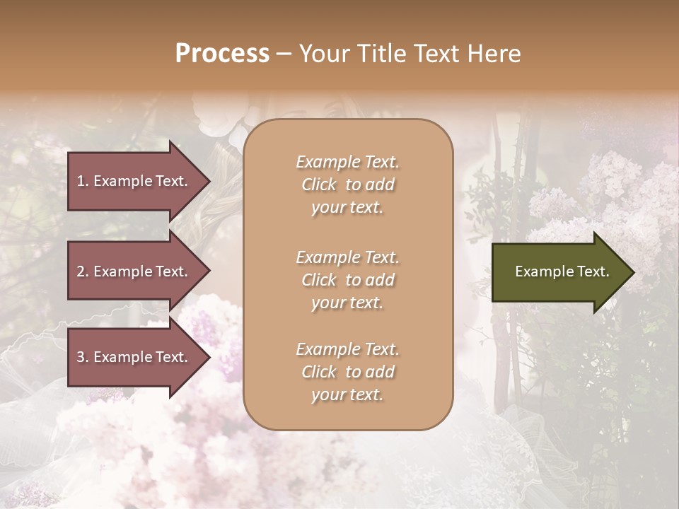 Marriage Bouquet Celebrating PowerPoint Template