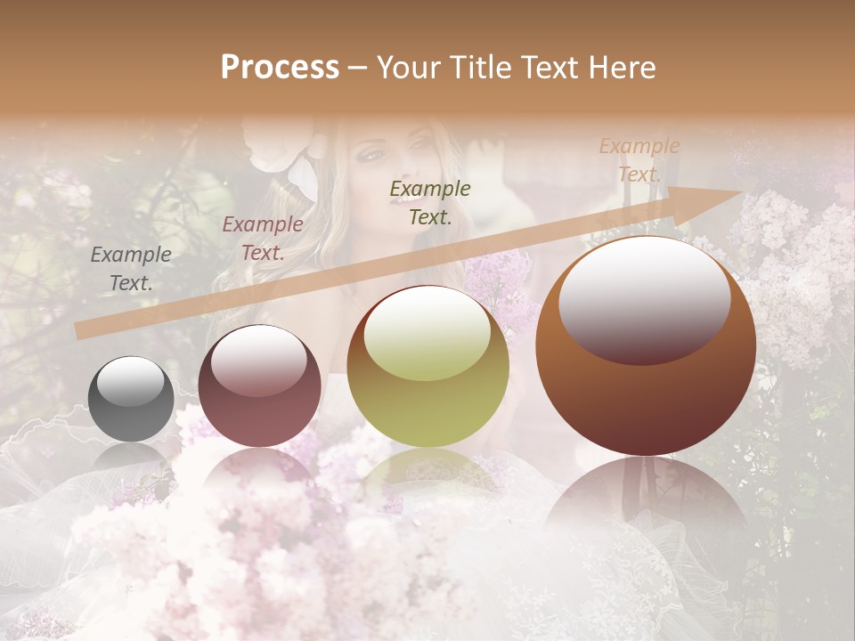 Marriage Bouquet Celebrating PowerPoint Template