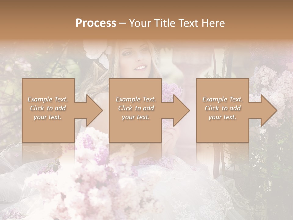 Marriage Bouquet Celebrating PowerPoint Template