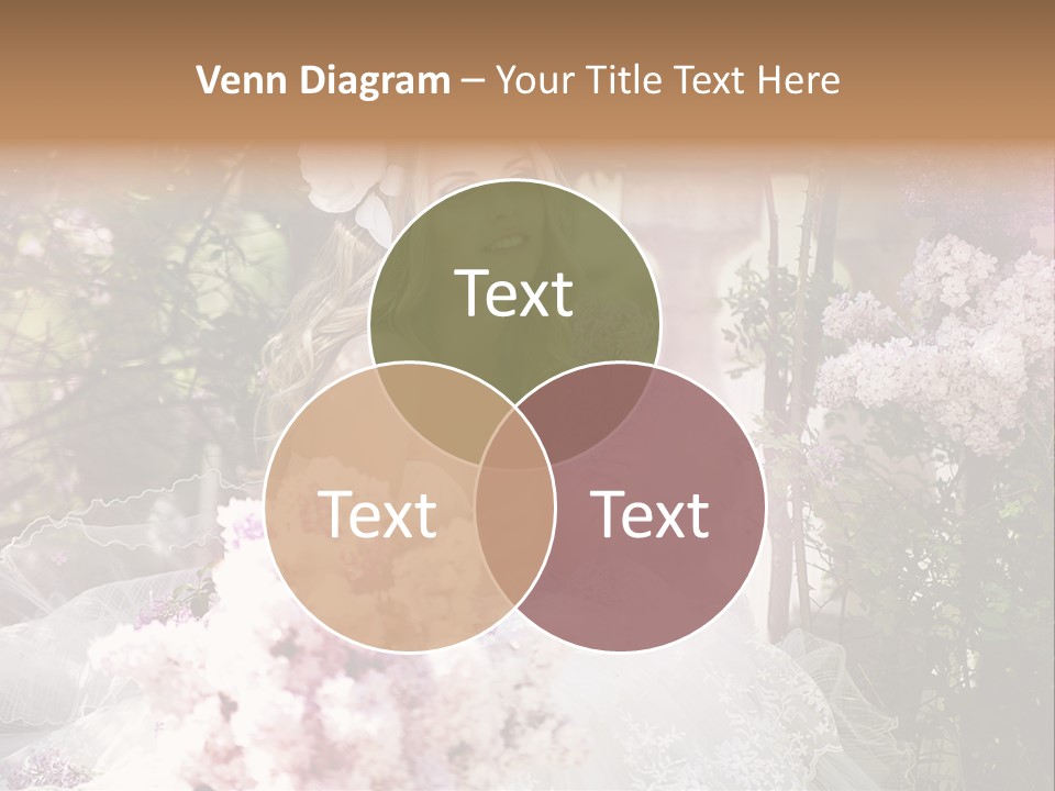 Marriage Bouquet Celebrating PowerPoint Template