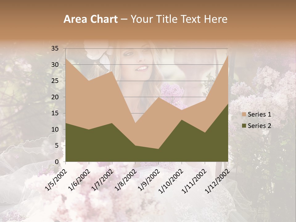 Marriage Bouquet Celebrating PowerPoint Template