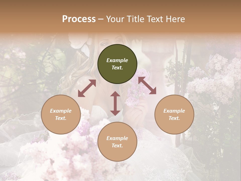Marriage Bouquet Celebrating PowerPoint Template
