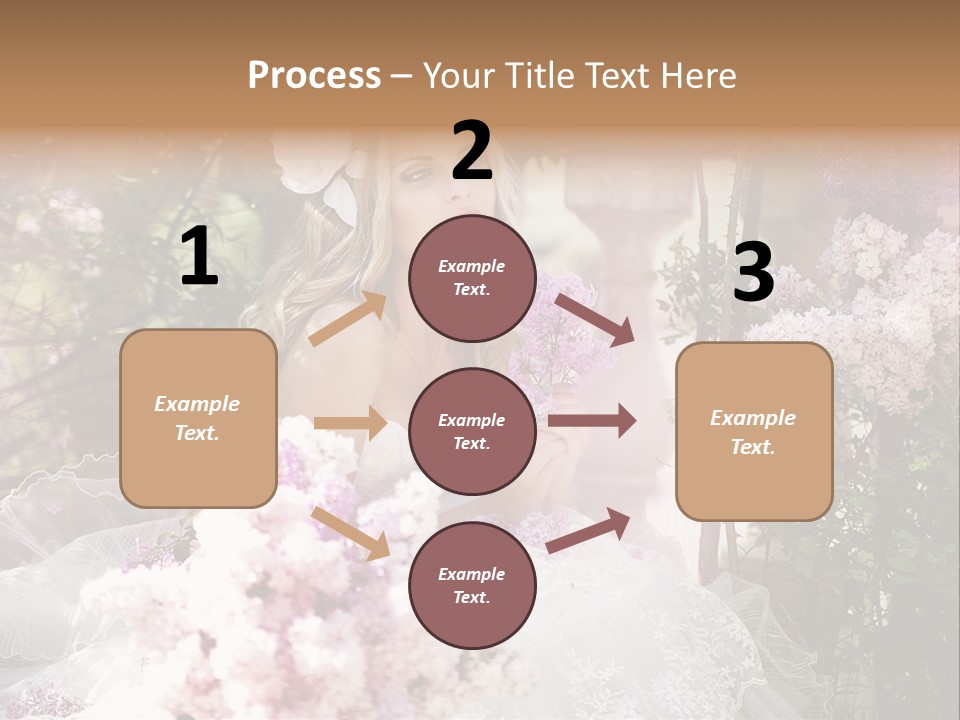 Marriage Bouquet Celebrating PowerPoint Template