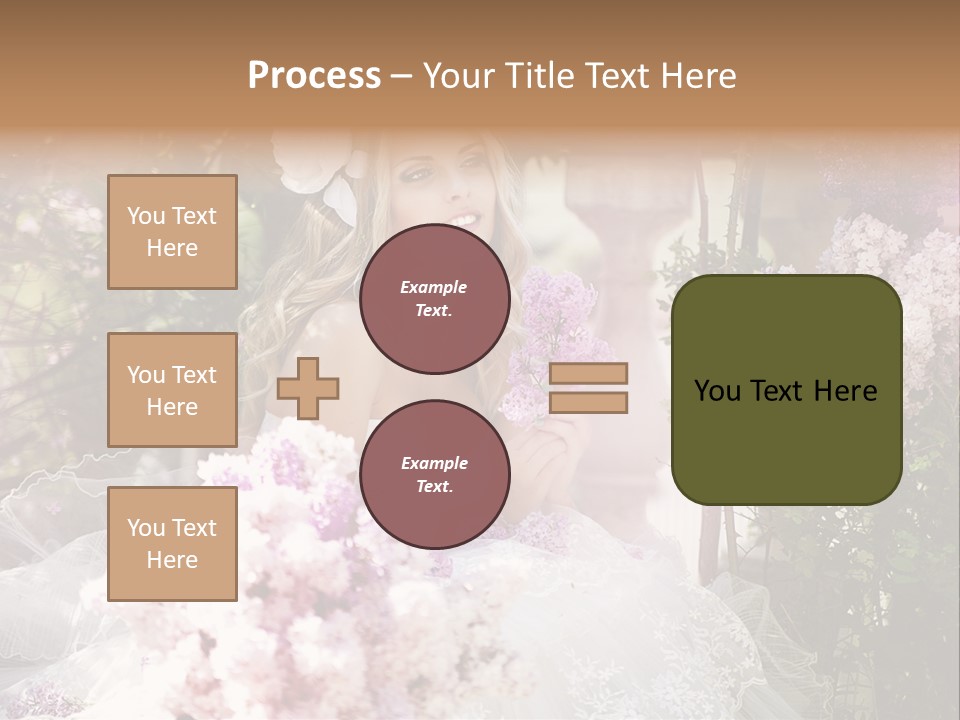 Marriage Bouquet Celebrating PowerPoint Template