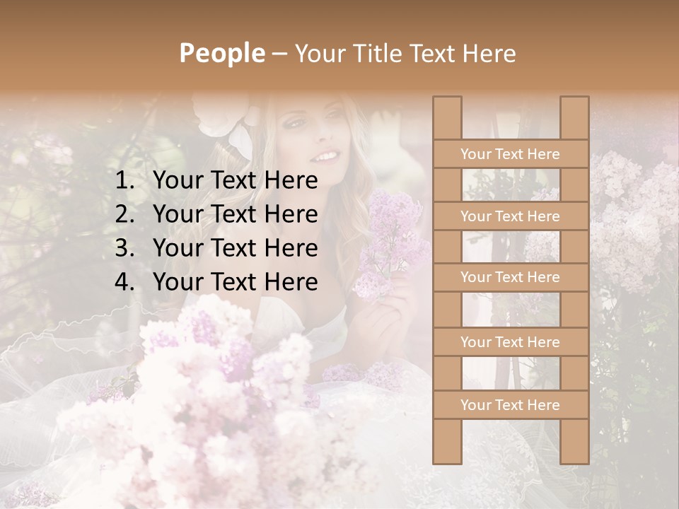 Marriage Bouquet Celebrating PowerPoint Template